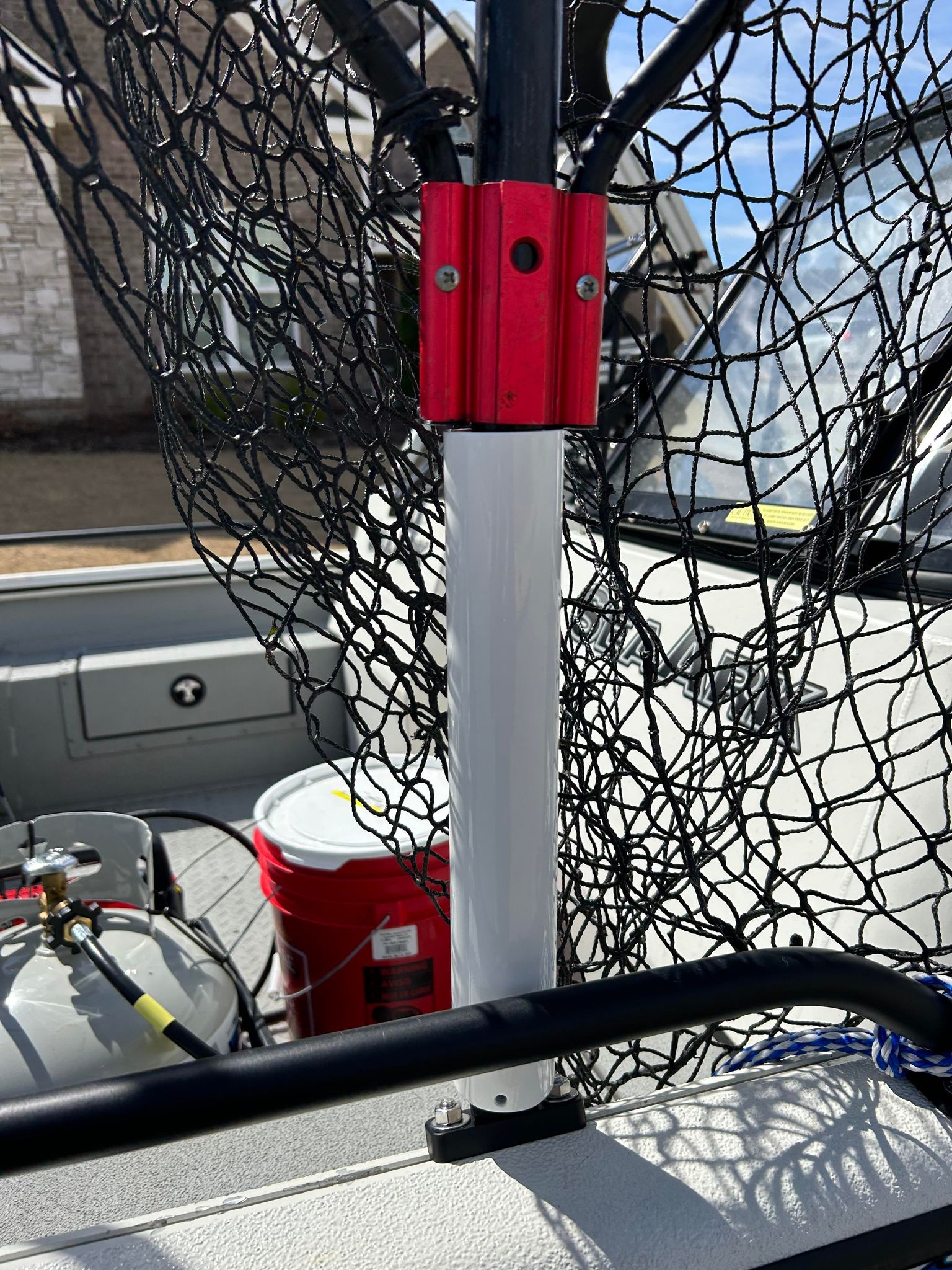 Fishing Net Holder For Boat Musky Buddy Rail Mount Net Holder